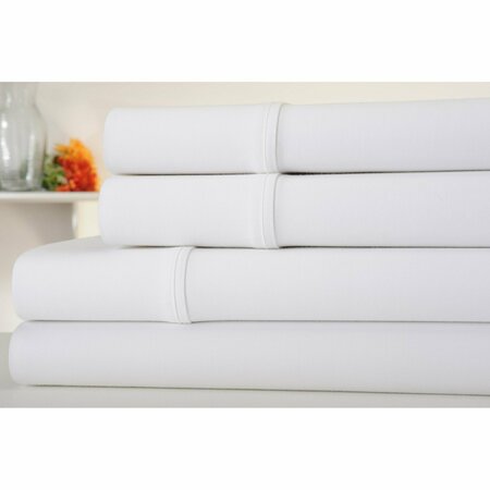 KATHY IRELAND 1000 Thread Count Sateen Cotton Sheet Set - Full - White 1204FLWH